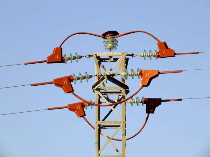 Apoyo con aislador rígido. Corregido empleando el aislamiento con protecciones plásticas.