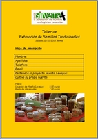 Taller de semillas, inscripcion